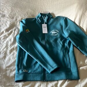 Teal Lacoste Miami Open Full-Zip Jacket